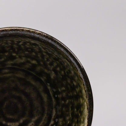 Bowl 18cm Shinogi Moss Black Glaze V637-C1246