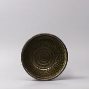 Bowl 18cm Shinogi Moss Black Glaze V637-C1246