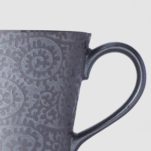 Mug 200ml Black Scroll Design V637-C1375