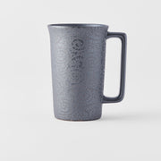 Mug with Handle 350ml Black Scroll Design V637-C1377