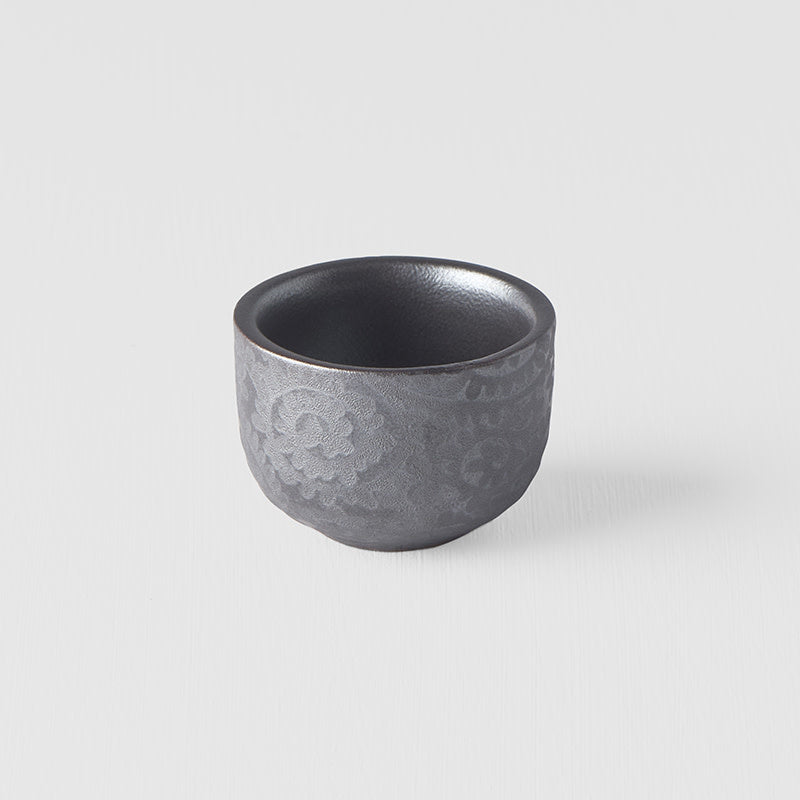 Sake Cup 35ml Black Scroll Glaze V637-C1378