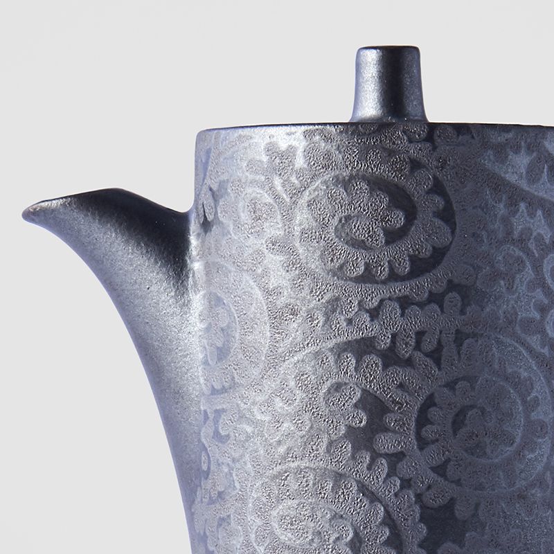Soy Pot 125ml Black Scroll Glaze V637-C1380