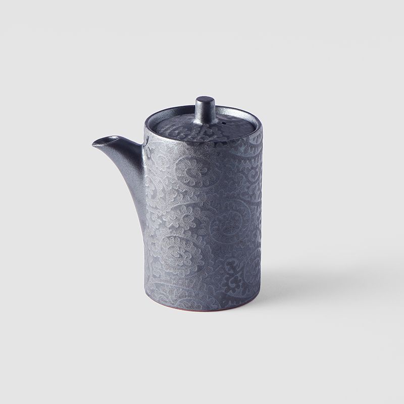 Soy Pot 125ml Black Scroll Glaze V637-C1380