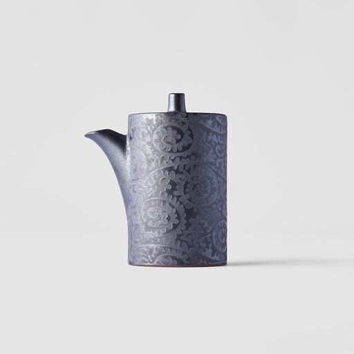 Soy Pot 125ml Black Scroll Glaze V637-C1380