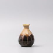 Sake Jug 180ml Black Gloss Sunflower Drip Glaze V637-C1609