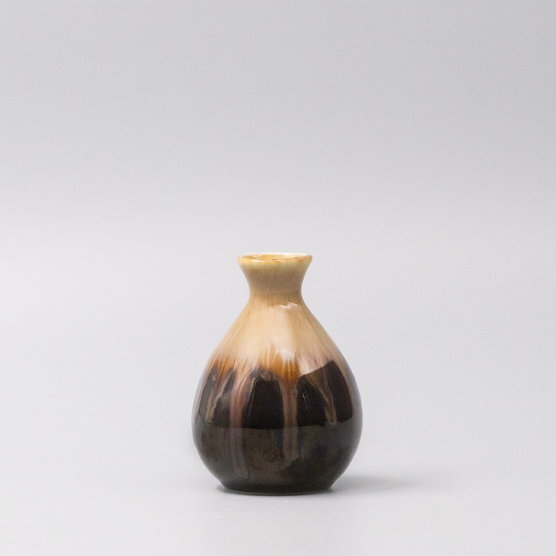 Sake Jug 180ml Black Gloss Sunflower Drip Glaze V637-C1609