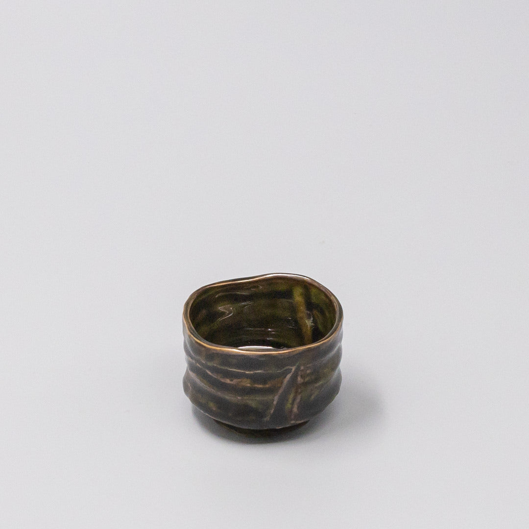 Sake Cup Sage Brown Glaze V637-C1617