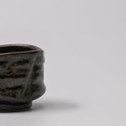 Sake Cup Moss Black Glaze V637-C1618