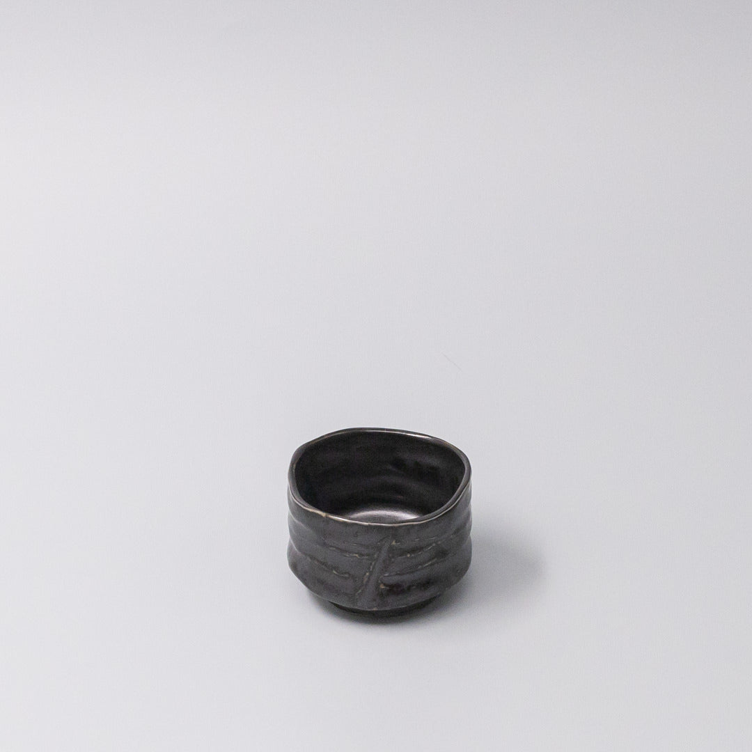 Sake Cup Jet Black Glaze V637-C1621