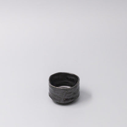 Sake Cup Jet Black Glaze V637-C1621