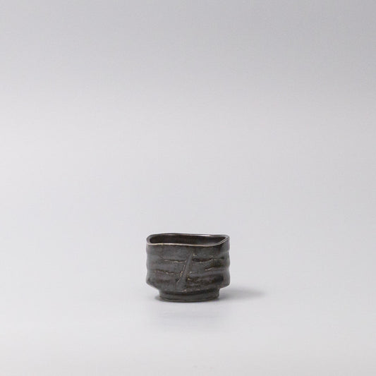 Sake Cup Jet Black Glaze V637-C1621