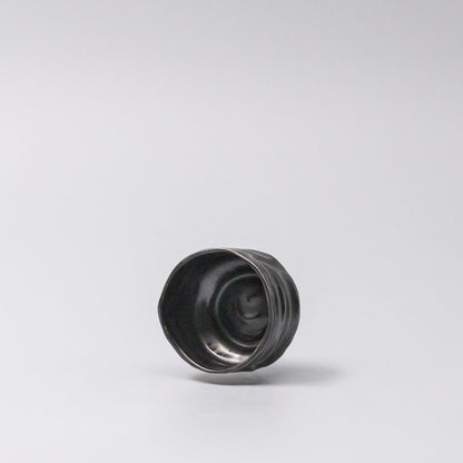 Sake Cup Jet Black Glaze V637-C1621