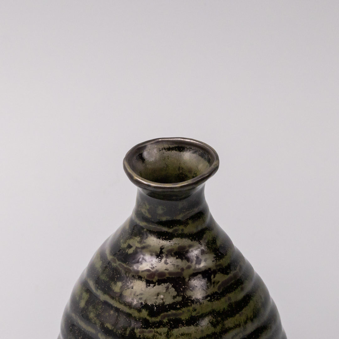 Sake Jug 350ml Moss Black Glaze V637-C1623