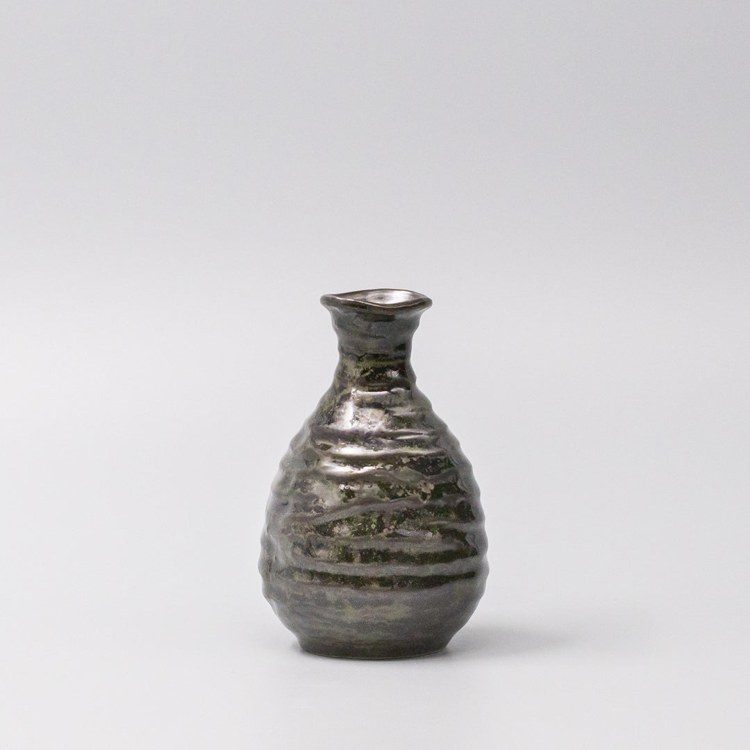 Sake Jug 180ml Moss Black Glaze V637-C1628