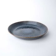 Plate High Rim 22.5cm Navy Sendan Glaze V637-C1639