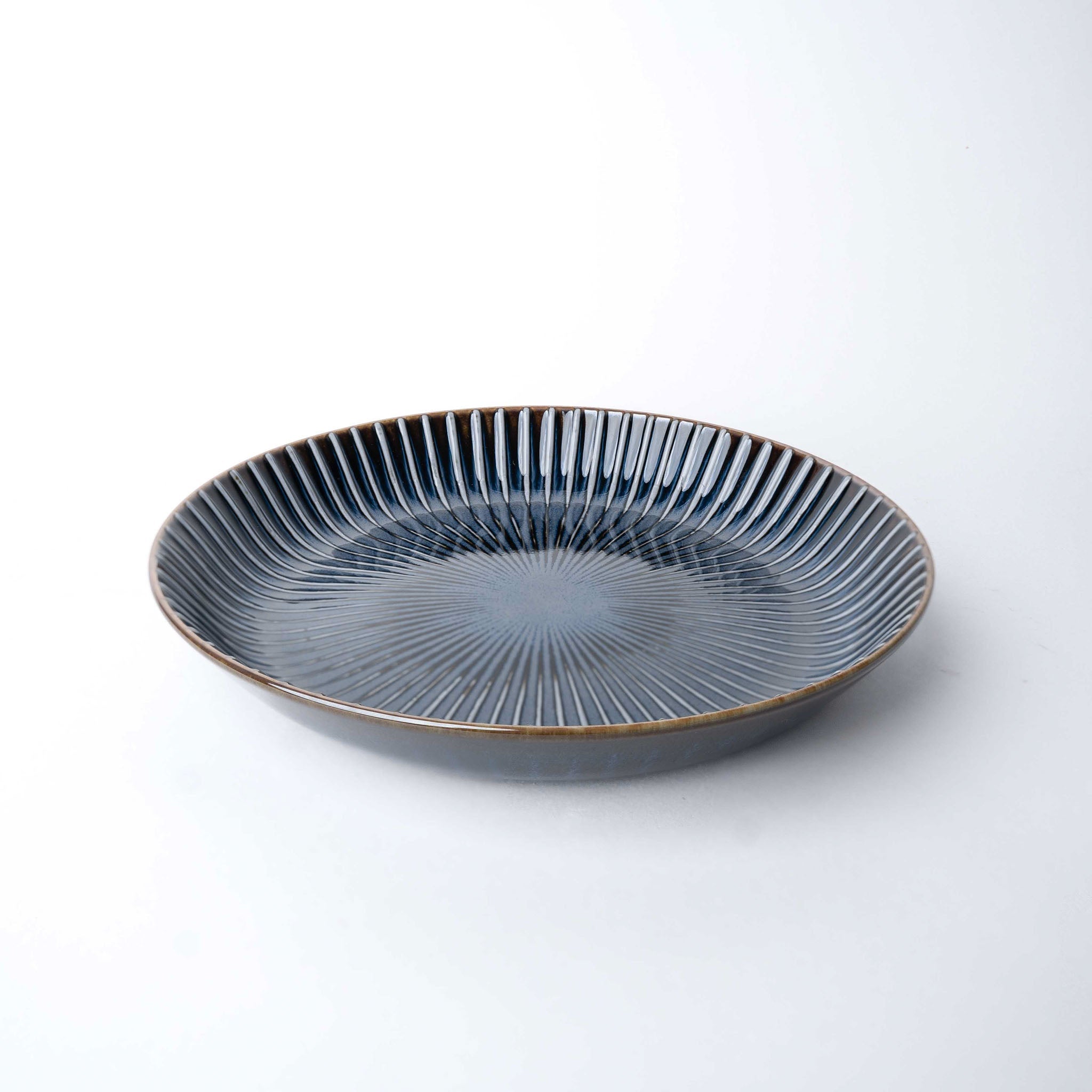 Plate High Rim 22.5cm Navy Sendan Glaze V637-C1639