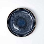 Plate High Rim 22.5cm Navy Sendan Glaze V637-C1639