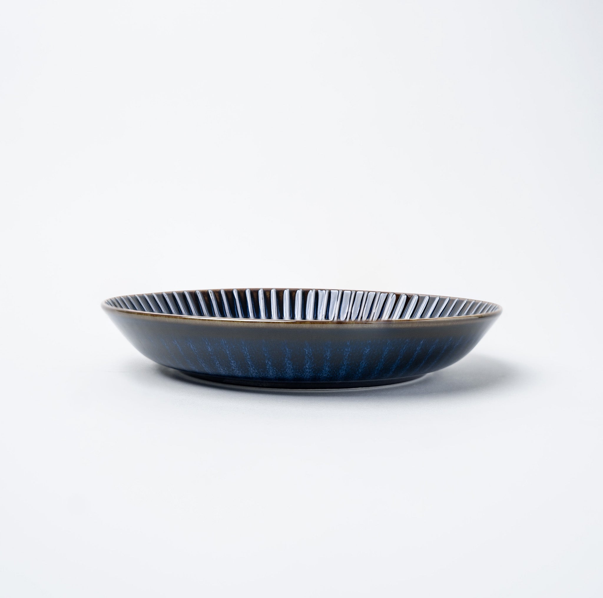 Plate High Rim 22.5cm Navy Sendan Glaze V637-C1639