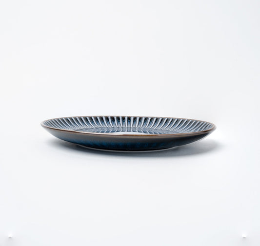 Side Plate 20.5cm Navy Sendan Glaze V637-C1640