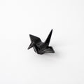 Chopstick Rest Origami Crane Black V637-C1648
