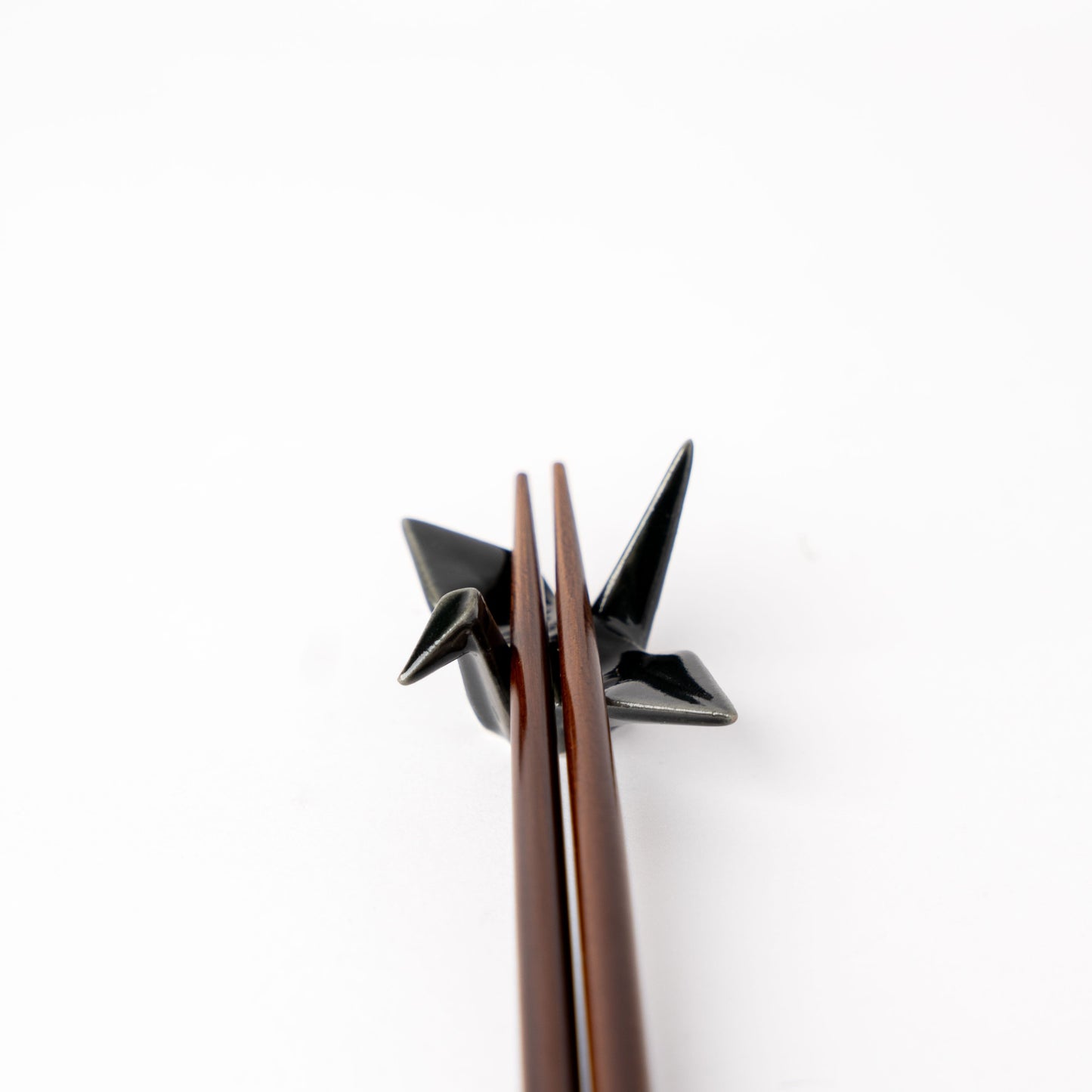 Chopstick Rest Origami Crane Black V637-C1648