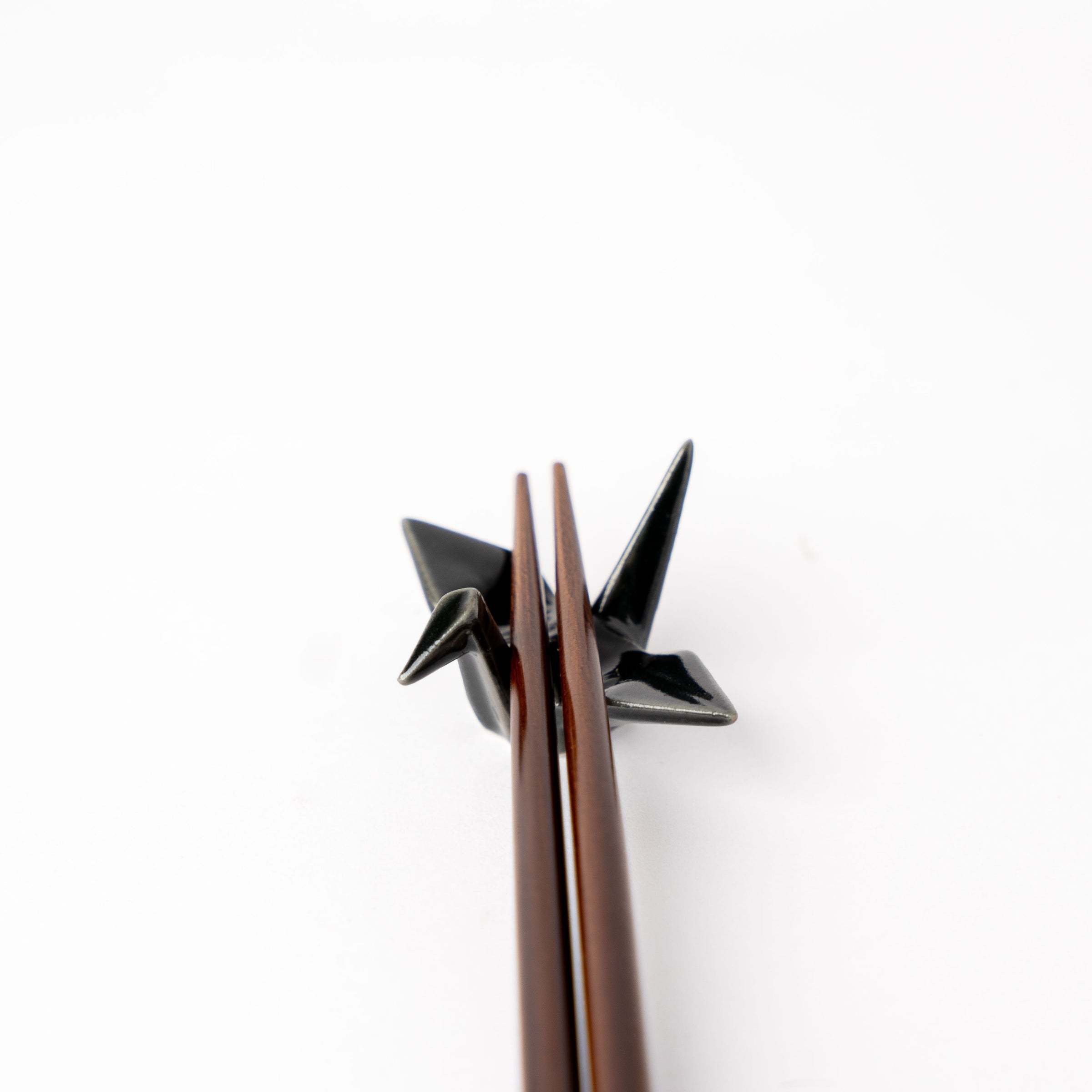Chopstick Rest Origami Crane Black V637-C1648