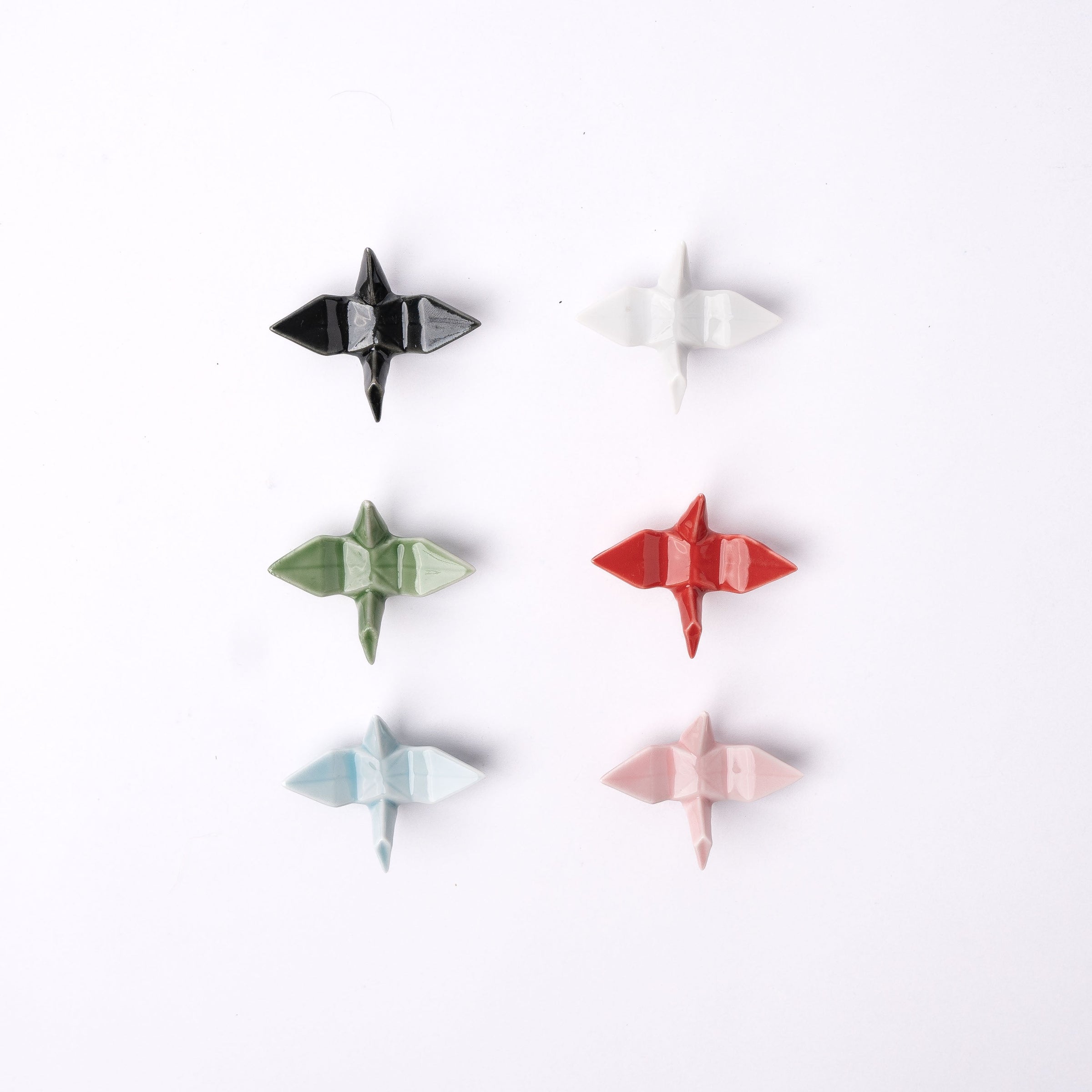Chopstick Rest Origami Crane Black V637-C1648