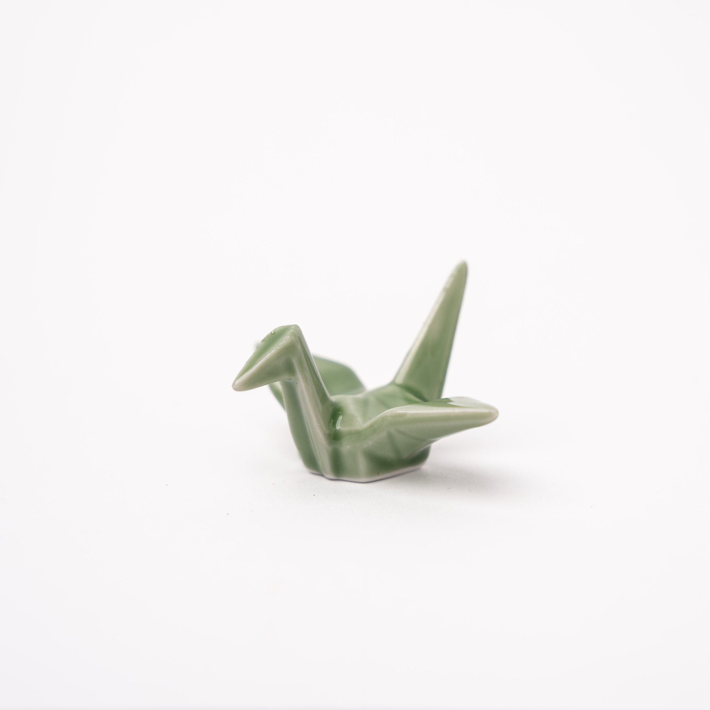 Chopstick Rest Origami Crane Green V637-C1649