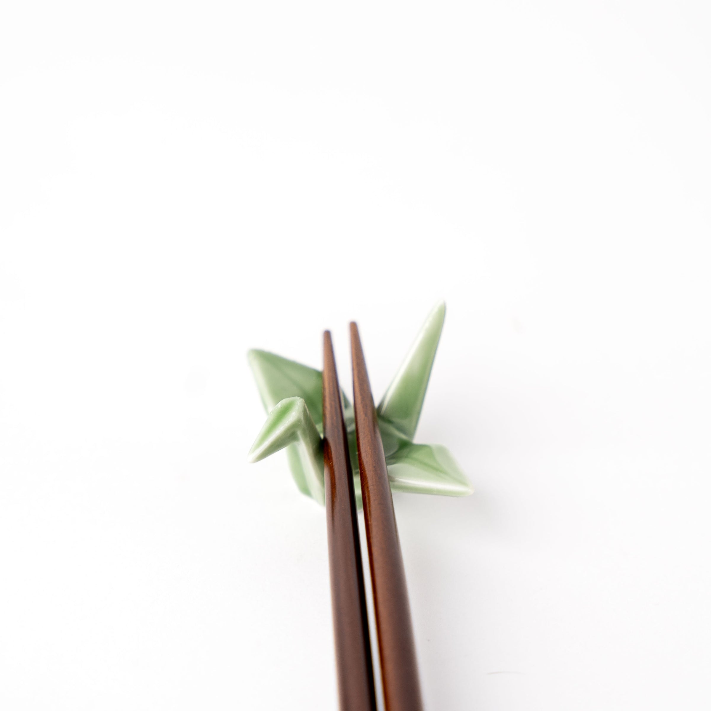 Chopstick Rest Origami Crane Green V637-C1649