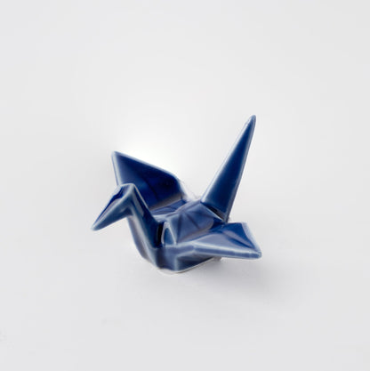 Chopstick Rest Origami Crane Indigo Blue V637-C1651