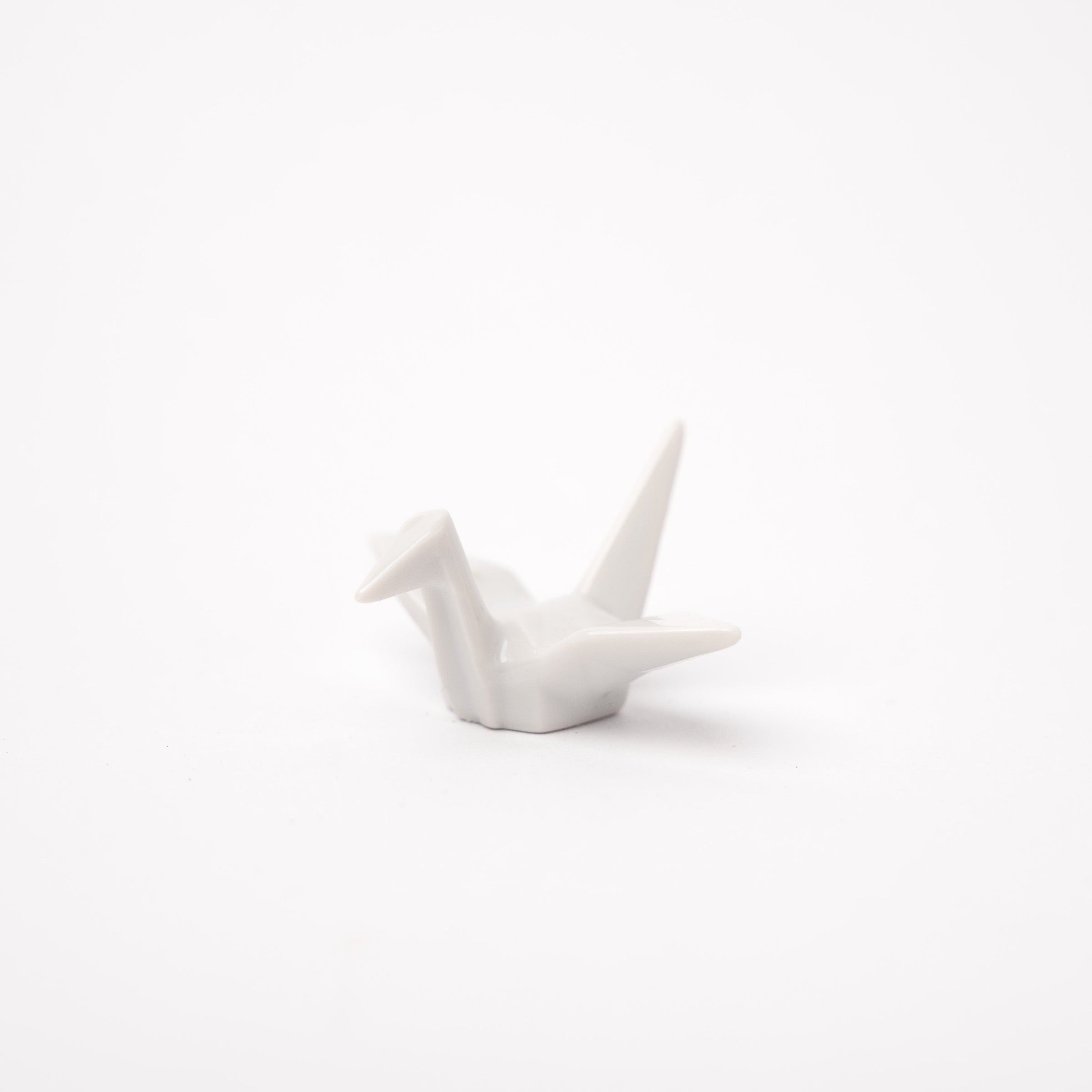 Chopstick Rest Origami Crane White V637-C1654