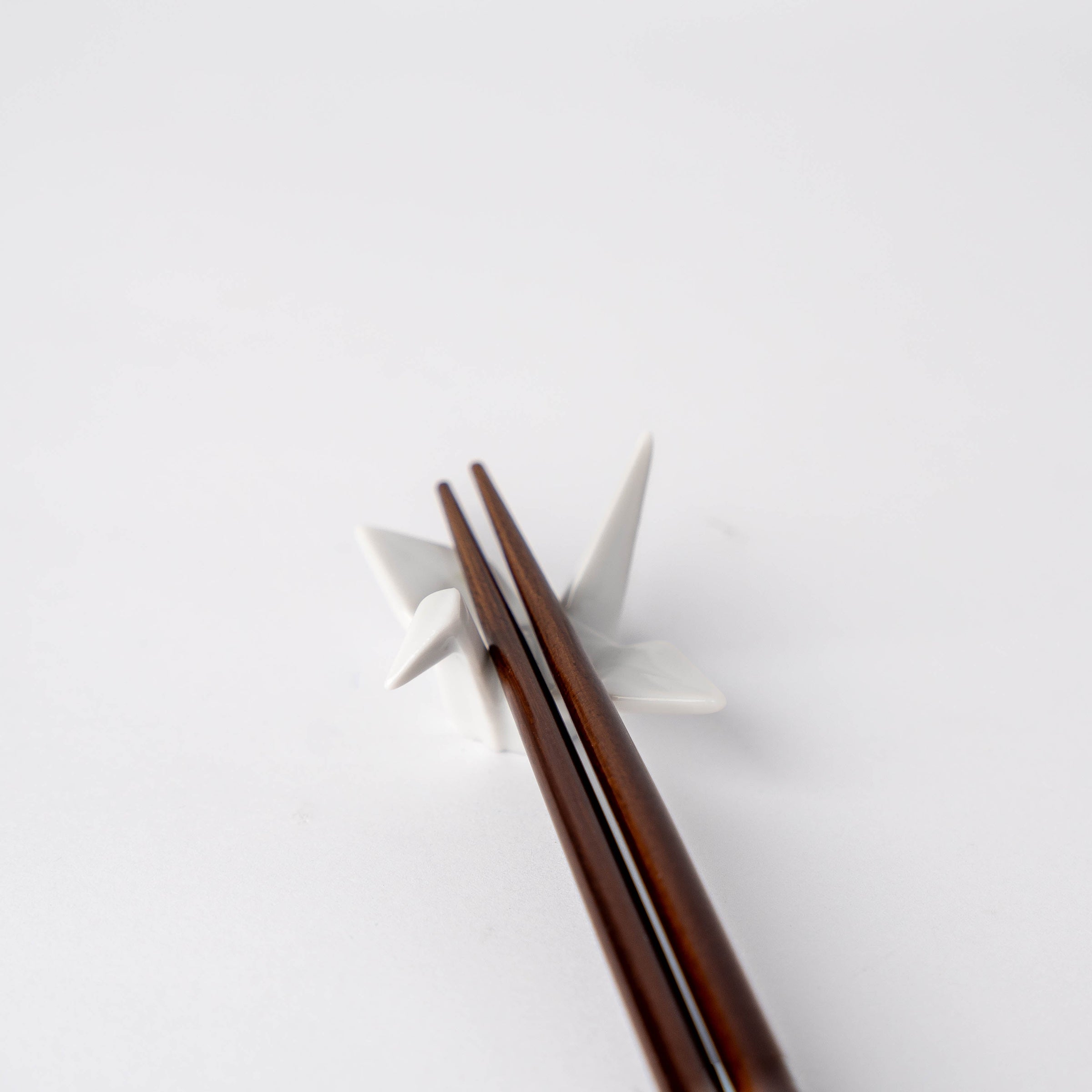 Chopstick Rest Origami Crane White V637-C1654