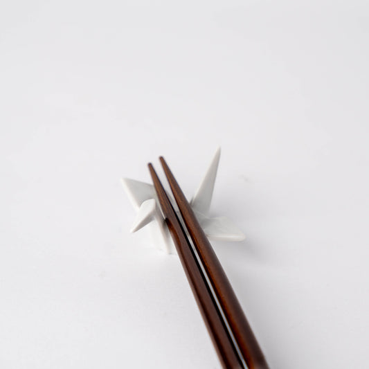 Chopstick Rest Origami Crane White V637-C1654