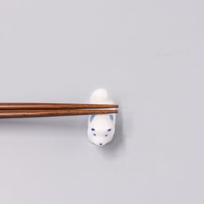 Chopstick Rest Shiba Dog White Blue V637-C1658