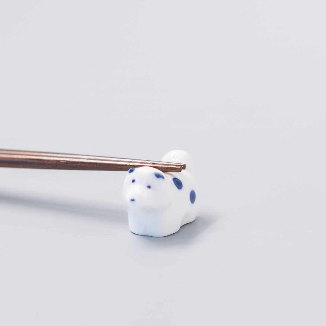 Chopstick Rest Shiba Dog White Navy V637-C1659