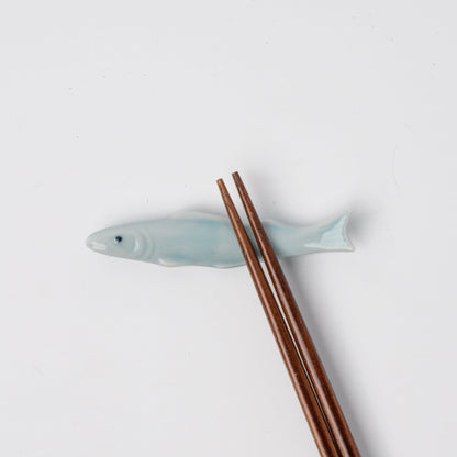 Chopstick Rest Ice Blue Mackerel V637-C1672