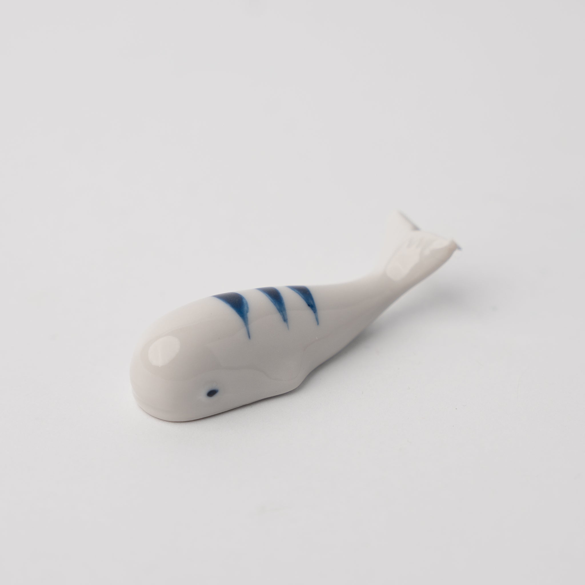 Chopstick Rest Blue Stripe Whale V637-C1673