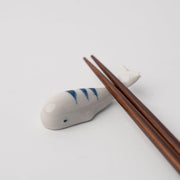 Chopstick Rest Blue Stripe Whale V637-C1673