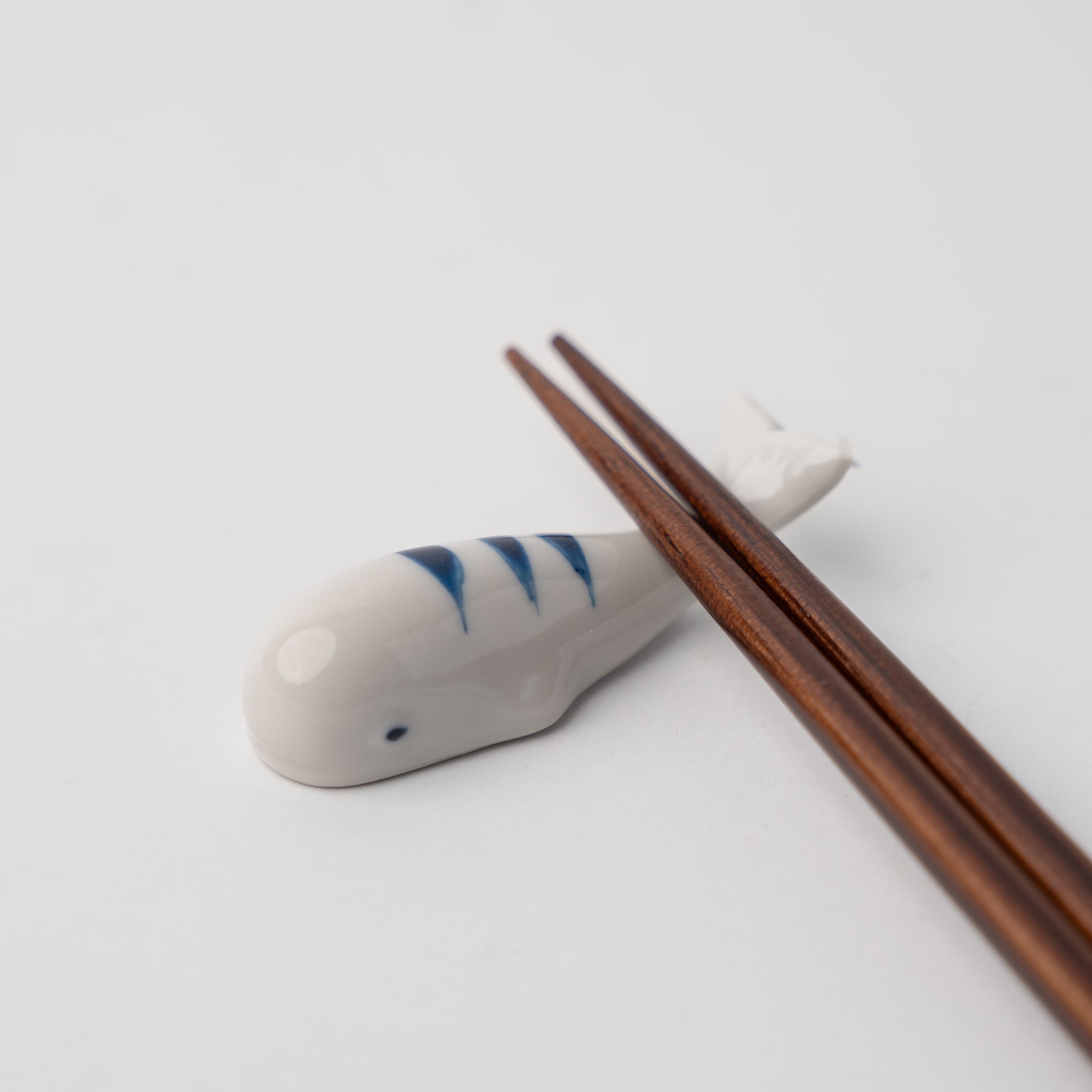 Chopstick Rest Blue Stripe Whale V637-C1673