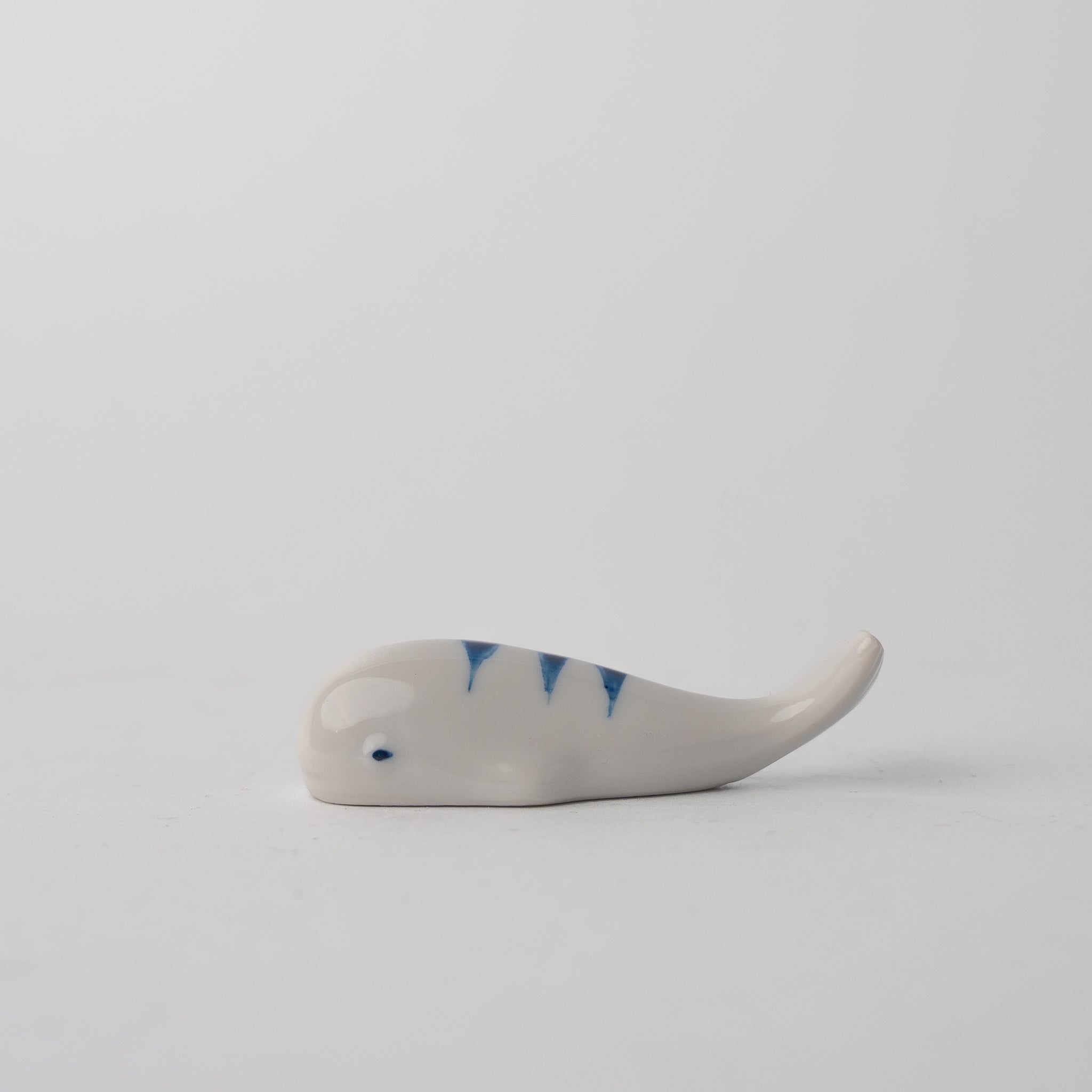 Chopstick Rest Blue Stripe Whale V637-C1673