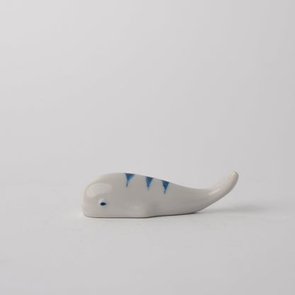 Chopstick Rest Blue Stripe Whale V637-C1673