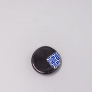 Chopstick Rest Round Black & Blue Hishi V637-C1676