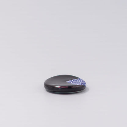 Chopstick Rest Round Black & Blue Hishi V637-C1676