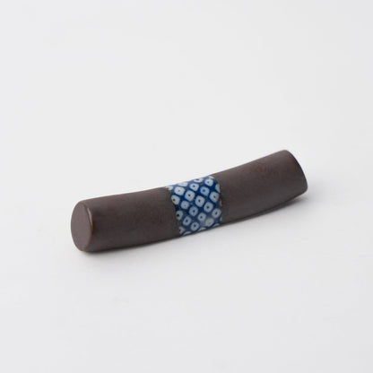 Chopstick Rest Cylinder Shibori Black V637-C1680