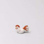 Chopstick Rest White and Red Rooster V637-C1690