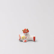 Chopstick Rest Red and White Fish Riding V637-C1703