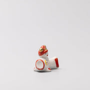 Chopstick Rest Red and White Fish Riding V637-C1703