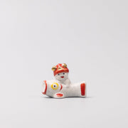 Chopstick Rest Red and White Fish Riding V637-C1703