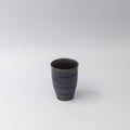 Sushi Mug 300ml Bright Blue Spiral On Black Design V637-C1740