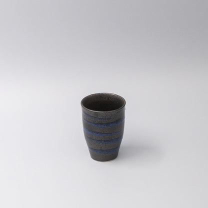 Sushi Mug 300ml Bright Blue Spiral On Black Design V637-C1740